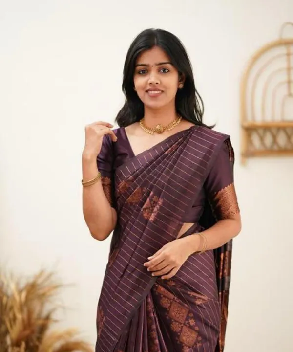 Lichi_Soft_Silk_Jacquard_Saree_Wine_(SQ1005-03_)Lichi_Soft_Silk_Jacquard