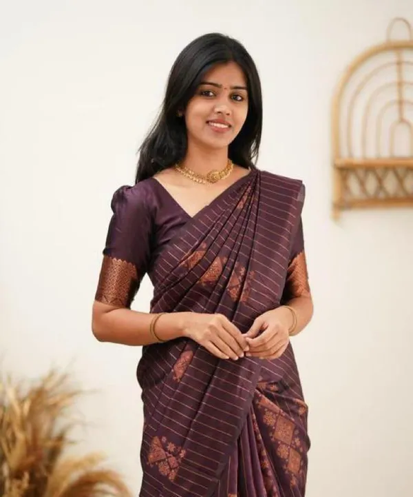 Lichi_Soft_Silk_Jacquard_Saree_Wine_(SQ1005-03_)Lichi_Soft_Silk_Jacquard