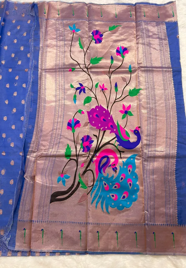 Royal_Blue_Pure_Soft_Organza_Silk_Saree_With_Munia_Paithani_Border_(SQ1012-05)
