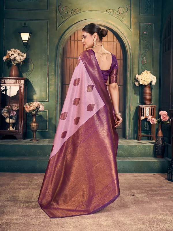 Premium_Zari_Silk_Saree_Lavender_Pink_With_Wine_Border_(SQ1001-04_)