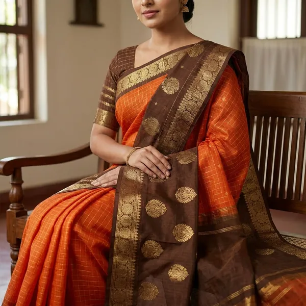 Premium_Rust_Orange_Dola_Silk_Saree_With_Coffee_Brown_Jacquard_Border_(SQ1002-01)