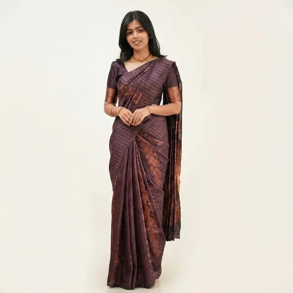 Lichi_Soft_Silk_Jacquard_Saree_Wine_(SQ1005-03_)Lichi_Soft_Silk_Jacquard