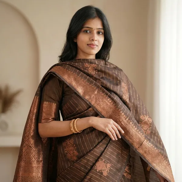 Lichi_Soft_Silk_Jacquard_Saree_Coffee_Brown_(SQ1005-04)