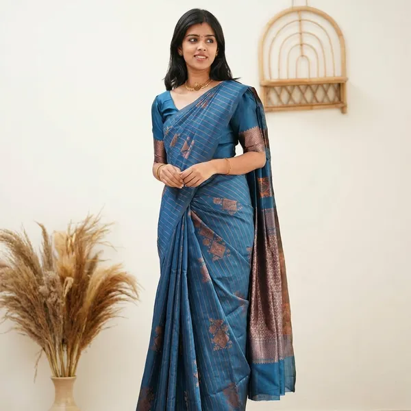 Lichi_Soft_Silk_Jacquard_Saree_Teal_Blue_(SQ1005-05)
