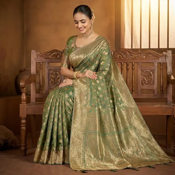 Satin_Silk_Wedding_And_Festive_Wear_Saree_Olive_Green_(SQ1007-02)