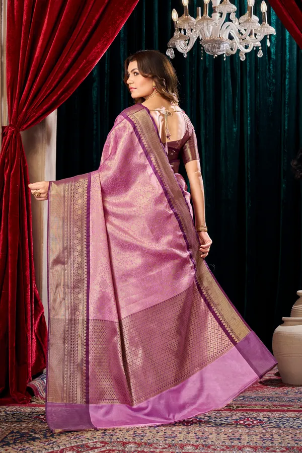 Pink_Kanjivaram_Semi_Silk_Saree_with_Wine_Zari_Temple_Border_&_Checkered_Pallu_-_SQ1030