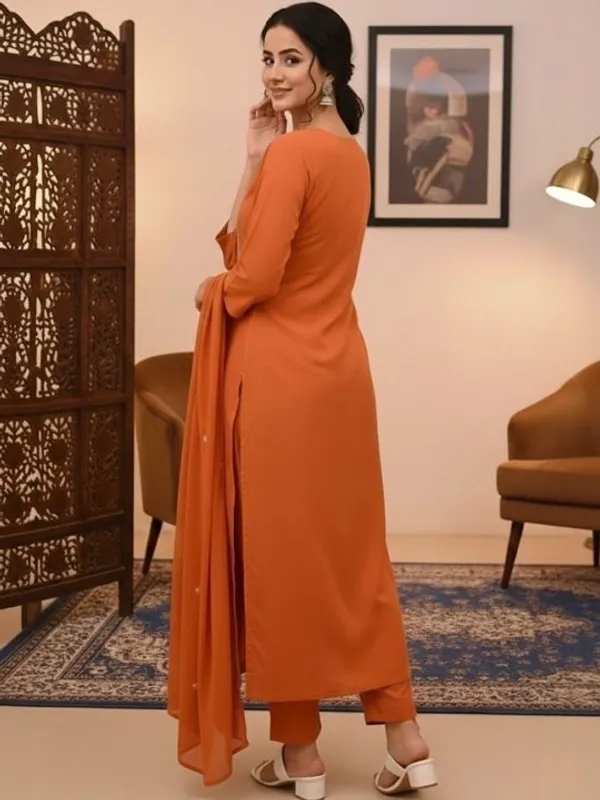 Orange_Embroidered_Georgette_Salwar_Suit_Set_With_Dupatta_For_Women
