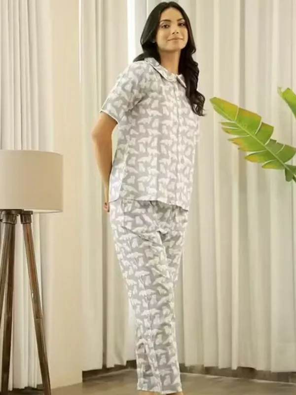 White_Printed_Cotton_Night_Suit_Set_For_Women