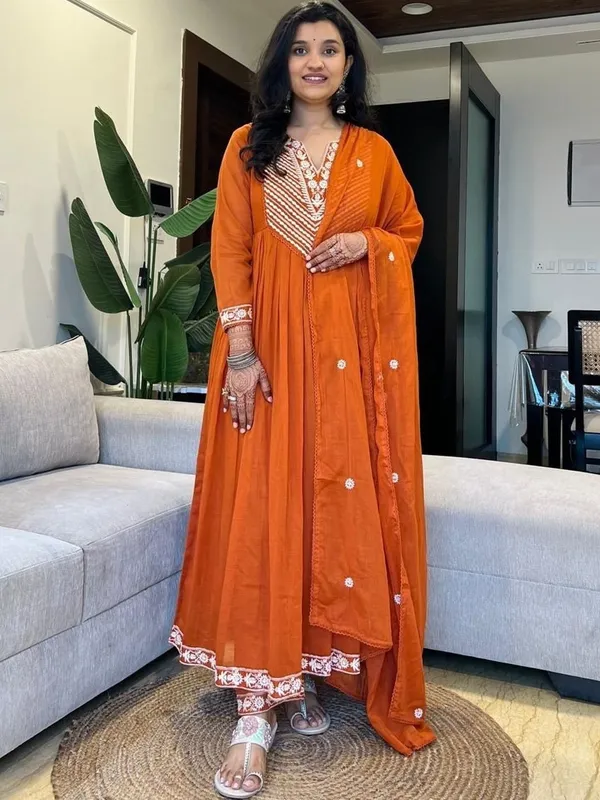 Orange_Anarkali_Suit_Set_With_Gota_Patti_Work_And_Dupatta_For_Women