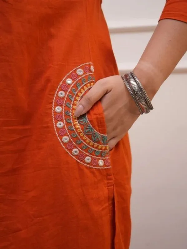 Orange_Embroidered_Kurta_Set_With_Dupatta_For_Women