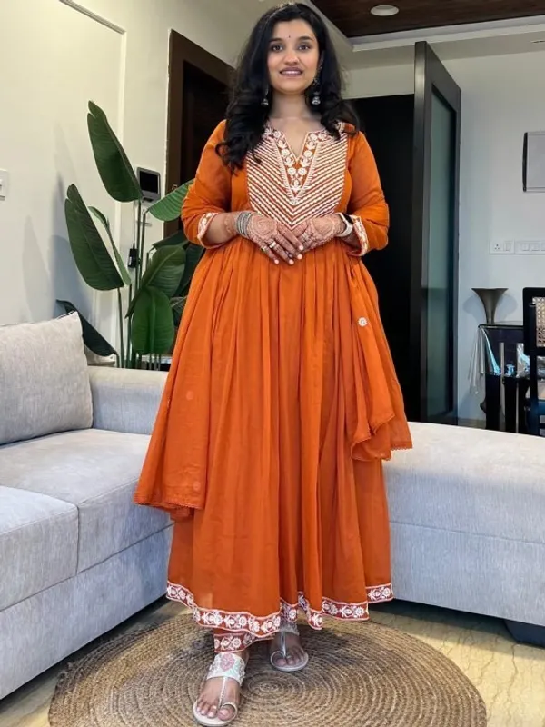 Orange_Anarkali_Suit_Set_With_Gota_Patti_Work_And_Dupatta_For_Women