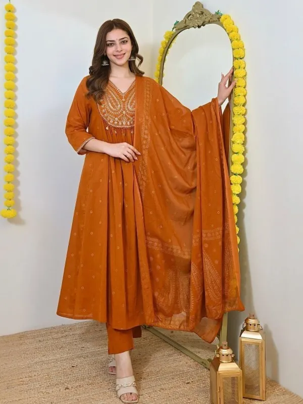 Orange_Embroidered_Anarkali_Suit_Set_With_Dupatta_For_Women