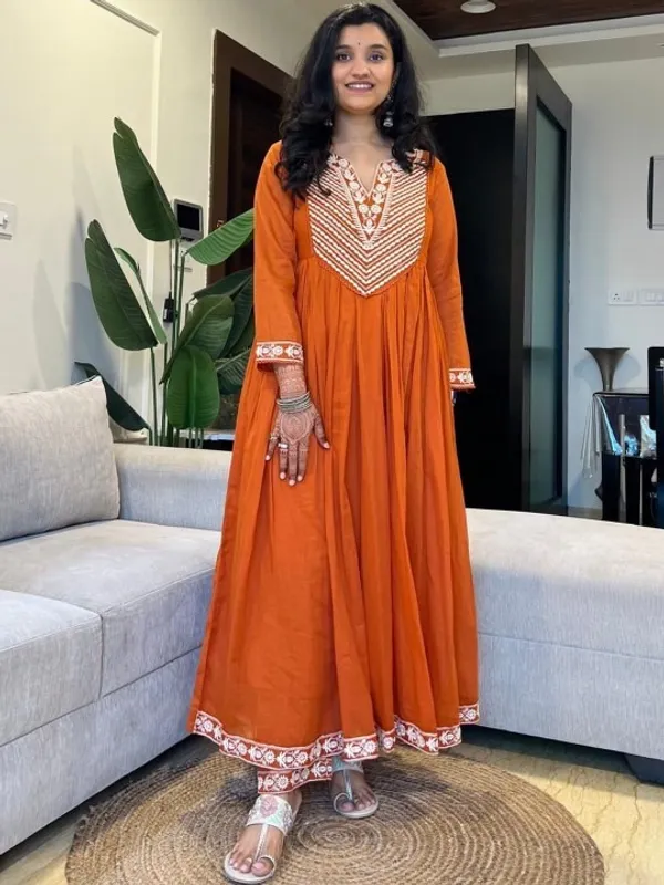 Orange_Anarkali_Suit_Set_With_Gota_Patti_Work_And_Dupatta_For_Women