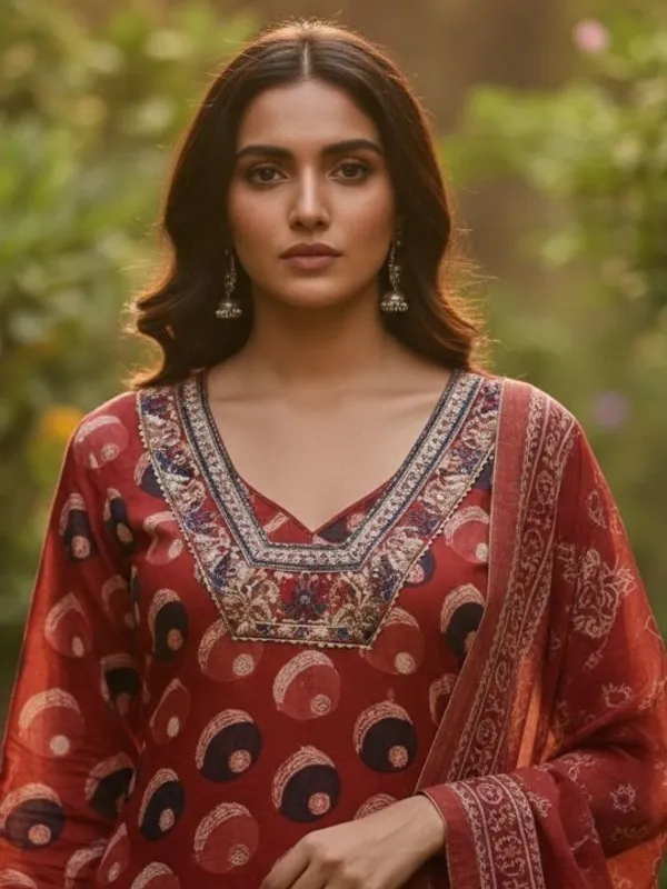 Maroon_Ethnic_Printed_Kurta_Set_With_Dupatta_For_Women