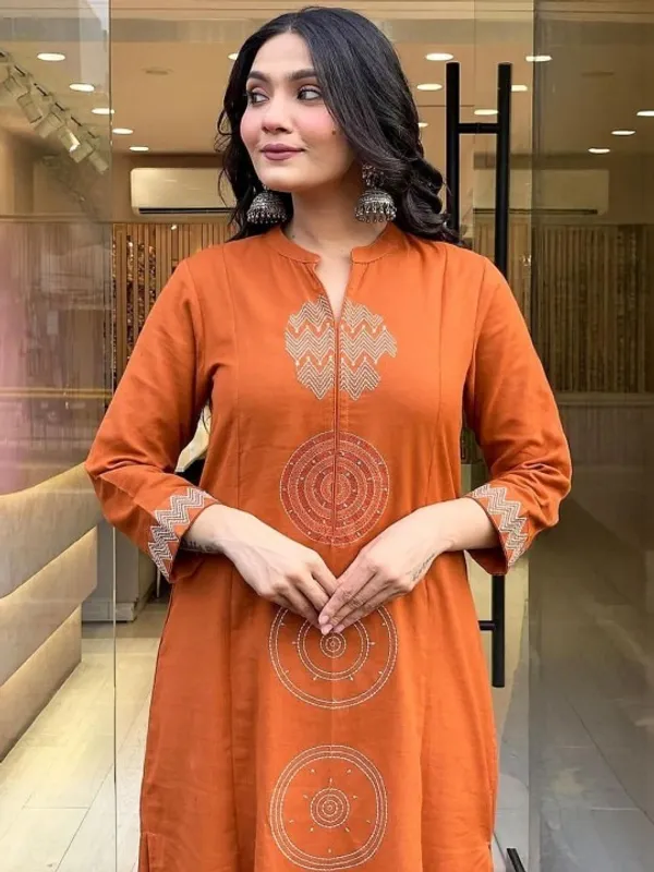 Orange_Embroidered_Kurta_Set_With_Dupatta_For_Women