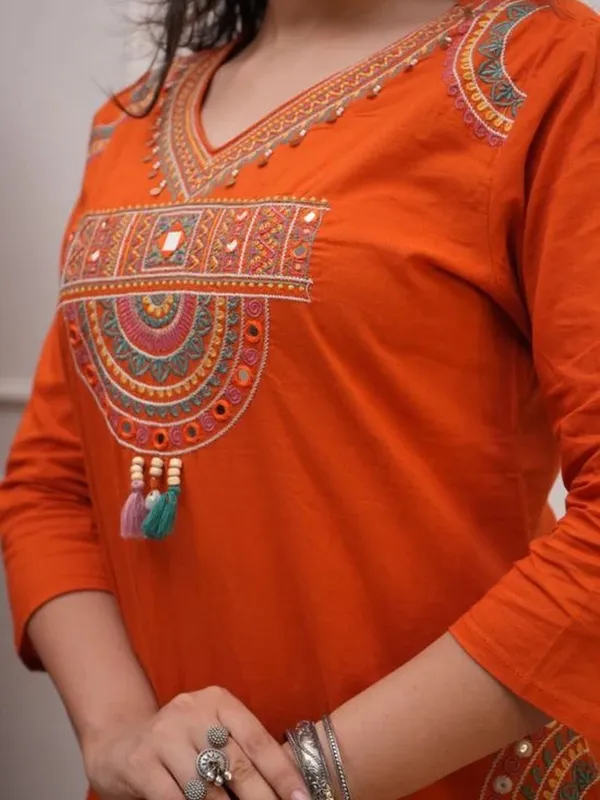 Orange_Embroidered_Kurta_Set_With_Dupatta_For_Women