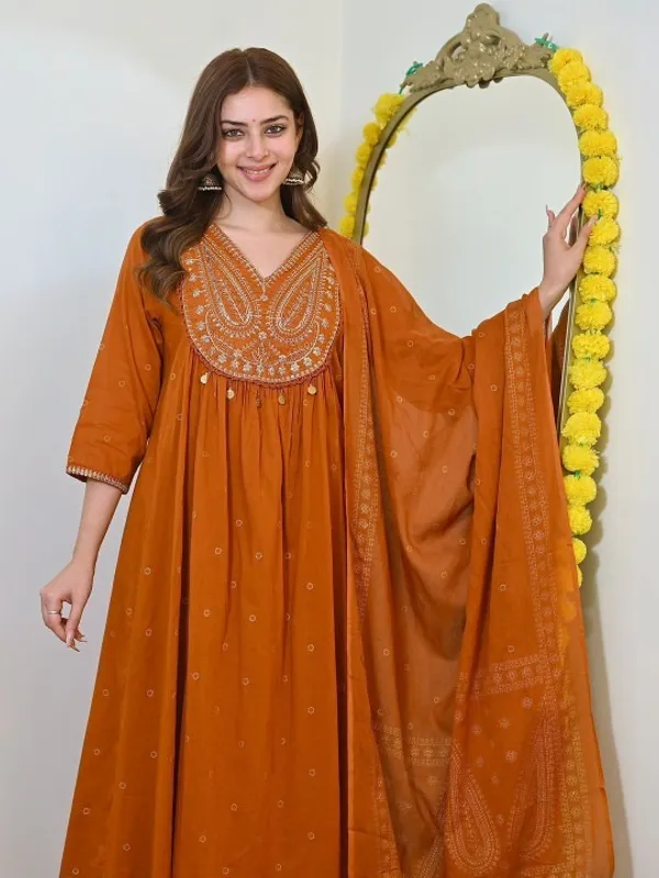 Orange_Embroidered_Anarkali_Suit_Set_With_Dupatta_For_Women