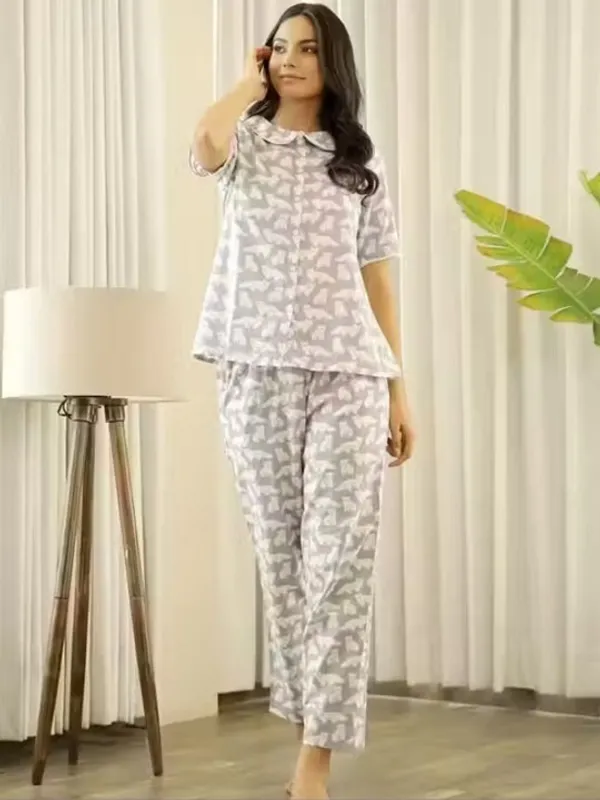 White_Printed_Cotton_Night_Suit_Set_For_Women