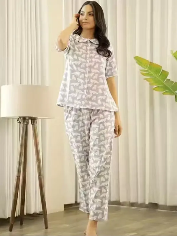 White_Printed_Cotton_Night_Suit_Set_For_Women
