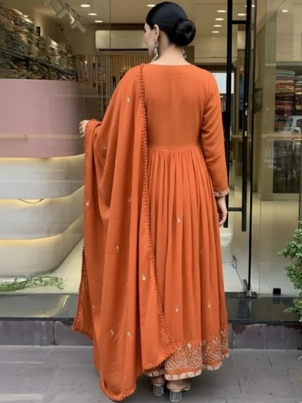 Orange_Embroidered_Angrakha_Style_Anarkali_Suit_Set_For_Women