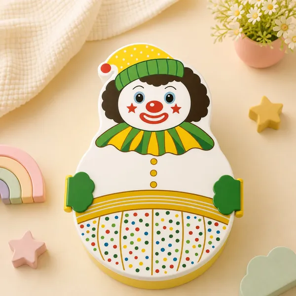 White_And_Yellow_Clown_Shape_Lunch_Box_For_Toddlers_Kids