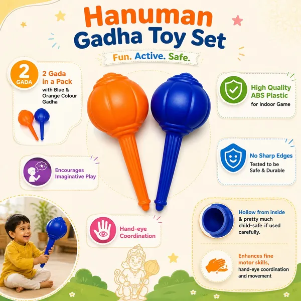 KAKIKO™_Hanuman_Gada_Toy_for_Kids_|_Premium_Durable_Plastic_|_Jumbo_Size_|_Mythological_Role_Play_Toy_|_Indoor_&_Outdoor_Play_|_Perfect_Gift_for_Children