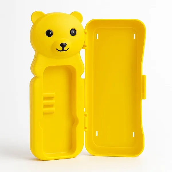 Yellow_Bear_Shaped_Kids_Pencil_Box_With_Water_Game
