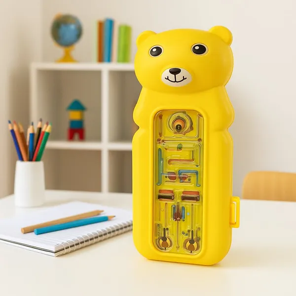 Yellow_Bear_Shaped_Kids_Pencil_Box_With_Water_Game