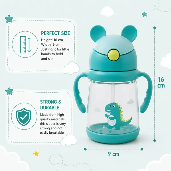 KAKIKO™_Bunny_Sipper_Bottle_for_Kids_&_Toddlers_|_400ml_BPA_Free_Leak-Proof_Water_Bottle_with_Soft_Silicone_Straw,_Click-to-Lock_Lid,_Dual_Easy-Grip_Handles_|_Lightweight_Training_Cup_for_Boys_&_Girls