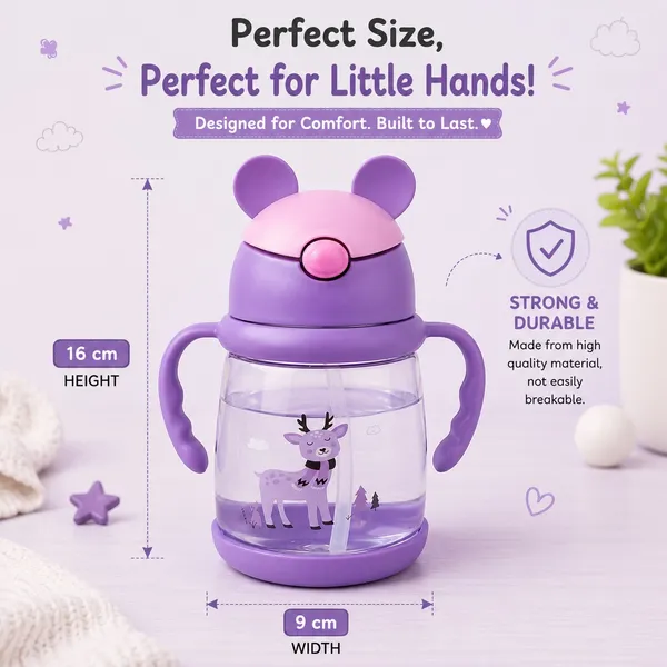 KAKIKO™_Bunny_Sipper_Bottle_for_Kids_&_Toddlers_|_400ml_BPA_Free_Leak-Proof_Water_Bottle_with_Soft_Silicone_Straw,_Click-to-Lock_Lid,_Dual_Easy-Grip_Handles_|_Lightweight_Training_Cup_for_Boys_&_Girls