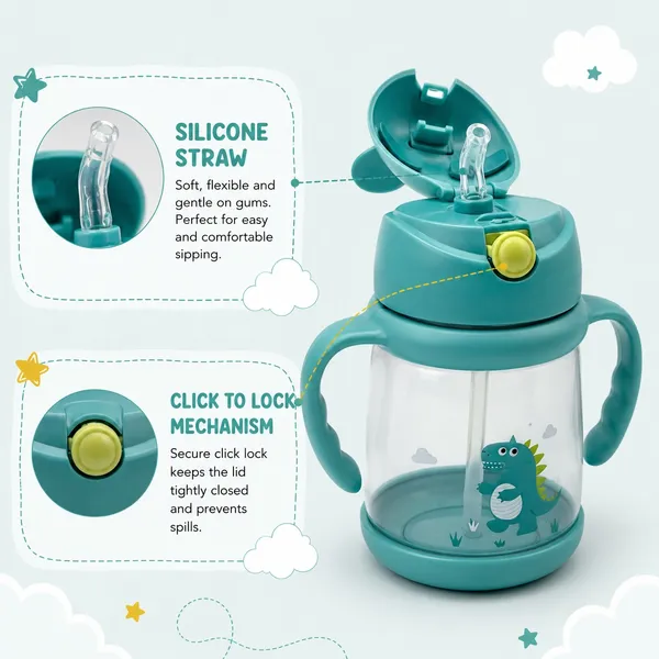 KAKIKO™_Bunny_Sipper_Bottle_for_Kids_&_Toddlers_|_400ml_BPA_Free_Leak-Proof_Water_Bottle_with_Soft_Silicone_Straw,_Click-to-Lock_Lid,_Dual_Easy-Grip_Handles_|_Lightweight_Training_Cup_for_Boys_&_Girls