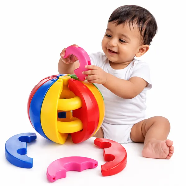 KAKIKO™_Kids_Activity_Ball_with__12_Interlocking_Blocks__Montessori_Educational_Stacking_&_Sorting_Toy_for_Toddlers_1+_Year__Fine_Motor_Skill_Development,_Color_Recognition_&_Brain_Development_Learning_Toy