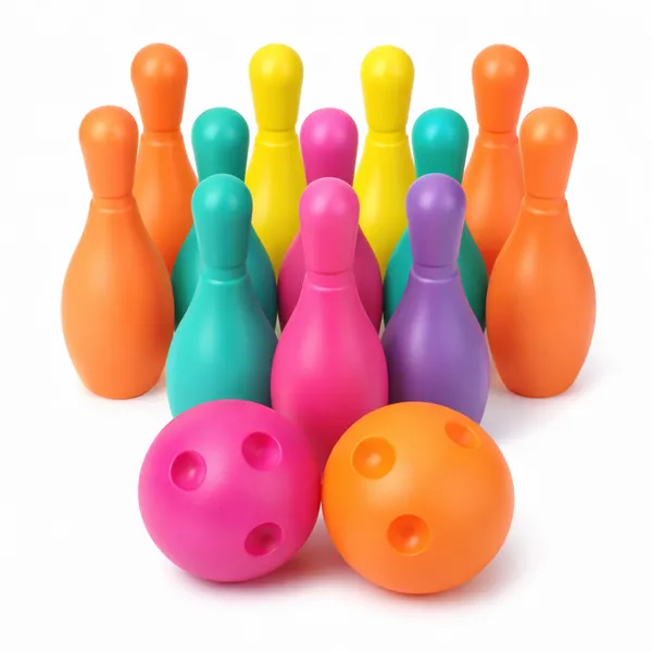 KAKIKO™_Kids_Toy_Bowling_Set_–_10_Colorful_Pins_&_2_Balls_(Pink_&_Orange)_|_Indoor_&_Outdoor_Play_Game_|_Educational_Toy_for_Hand-Eye_Coordination_&_Motor_Skills_|_Safe_&_Durable_for_Toddlers_&_Kids