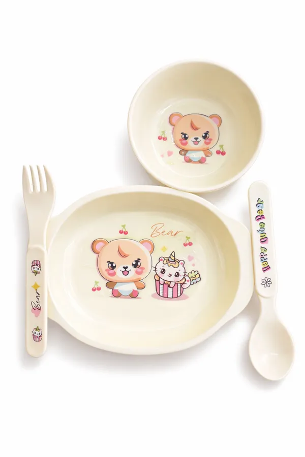 Little_Bite_Kids_Bowl_Set_2_Bowls_With_Spoon_And_Fork_Durable_Feeding_Set