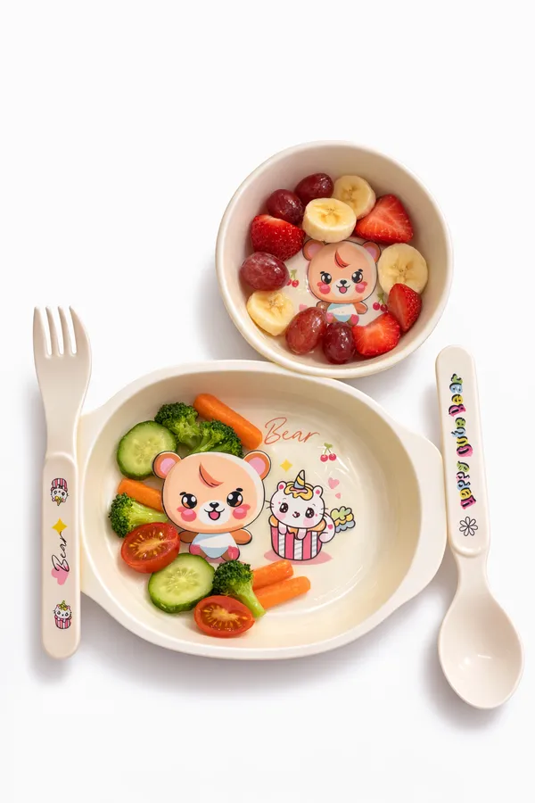 Little_Bite_Kids_Bowl_Set_2_Bowls_With_Spoon_And_Fork_Durable_Feeding_Set