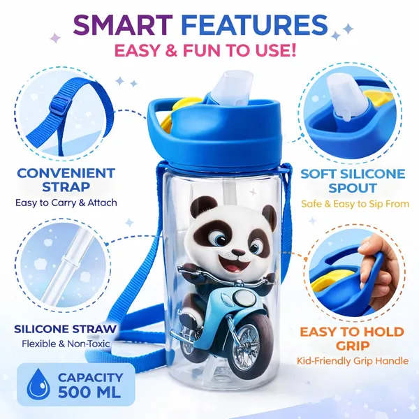 Panda_Kids_Water_Bottle_500_ML_–_BPA_Free,_Non-Toxic,_Leakproof_with_Silicone_Spout_&_Straw,_Adjustable_Strap,_Easy_Grip,_School_Water_Bottle_for_Girls_&_Boys