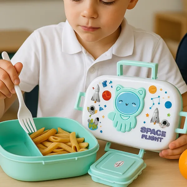 Green_3_In_1_Compartment_Lunch_Box_With_Fork