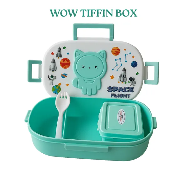 Green_3_In_1_Compartment_Lunch_Box_With_Fork