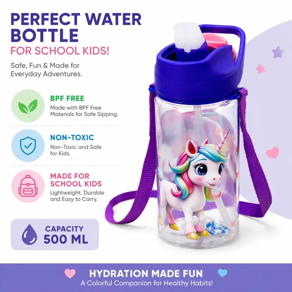 Unicorn_Kids_Water_Bottle_500_ML_–_BPA_Free,_Non-Toxic,_Leakproof_with_Silicone_Spout_&_Straw,_Adjustable_Strap,_Easy_Grip,_School_Water_Bottle_for_Girls_&_Boys