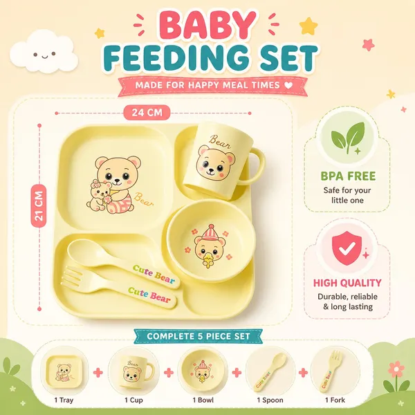 Mustard_Cute_Bear_Baby_Feeding_Set_5_Piece_Dinnerware_With_Plate_Bowl_Cup_Spoon_Fork_Lightweight_Durable_Safe_For_Kids