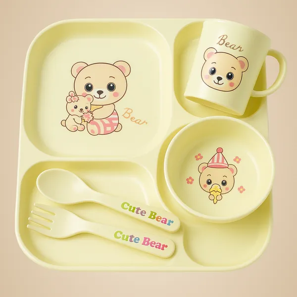 Mustard_Cute_Bear_Baby_Feeding_Set_5_Piece_Dinnerware_With_Plate_Bowl_Cup_Spoon_Fork_Lightweight_Durable_Safe_For_Kids