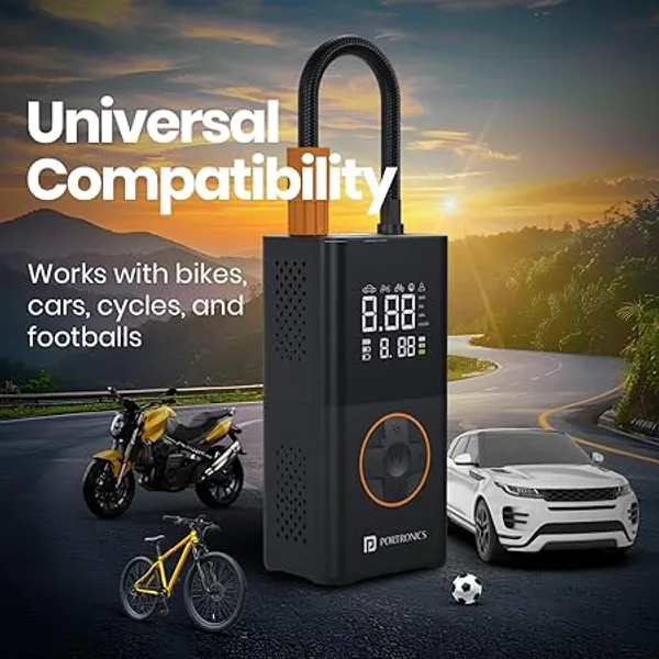 Black_Portronics_Portable_Tire_Inflator_Air_Compressor_With_Digital_Display_300_Psi_Wireless_Rechargeable_Pump_(Pack_Of_5)
