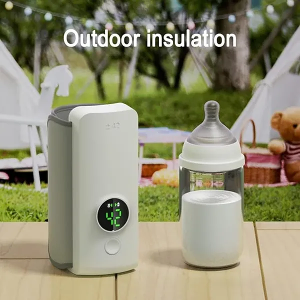 White_Portable_Usb_Baby_Bottle_Warmer_With_Digital_Temperature_Display