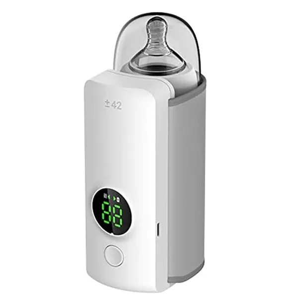 White_Portable_Usb_Baby_Bottle_Warmer_With_Digital_Temperature_Display