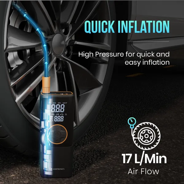 Black_Portronics_Portable_Tire_Inflator_Air_Compressor_With_Digital_Display_300_Psi_Wireless_Rechargeable_Pump_(Pack_Of_5)