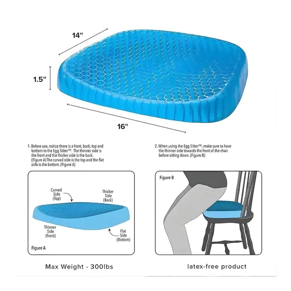 Blue_Honeycomb_Gel_Seat_Cushion_With_Non_Slip_Cover_Ergonomic_Support_For_Office_Chair,_Car_&_Home