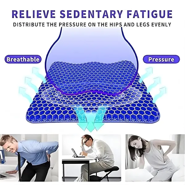 Blue_Honeycomb_Gel_Seat_Cushion_With_Non_Slip_Cover_Ergonomic_Support_For_Office_Chair,_Car_&_Home