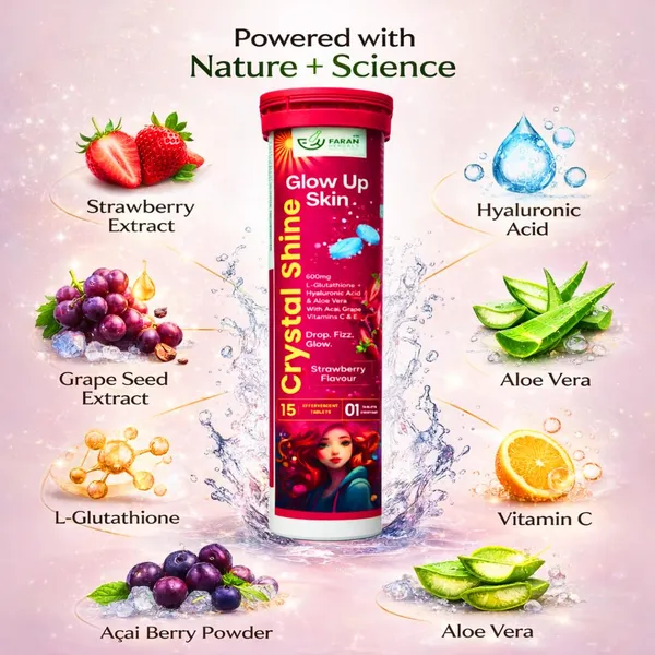 Crystal_Shine_Effervescent_Tablets_With_600Mg_L_Glutathione_Vitamin_C_Hyaluronic_Acid_Vitamin_E_Aloe_Vera_Acai_Grape_Seed_Extract_Strawberry_Flavour_15_Tablets
