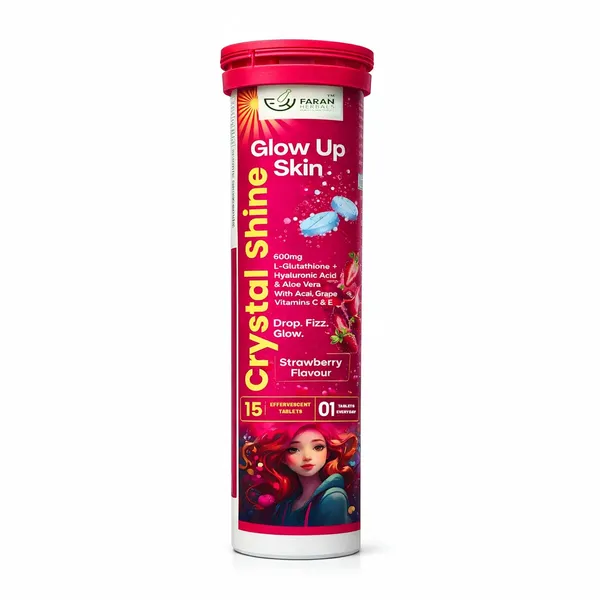 Crystal_Shine_Effervescent_Tablets_With_600Mg_L_Glutathione_Vitamin_C_Hyaluronic_Acid_Vitamin_E_Aloe_Vera_Acai_Grape_Seed_Extract_Strawberry_Flavour_15_Tablets