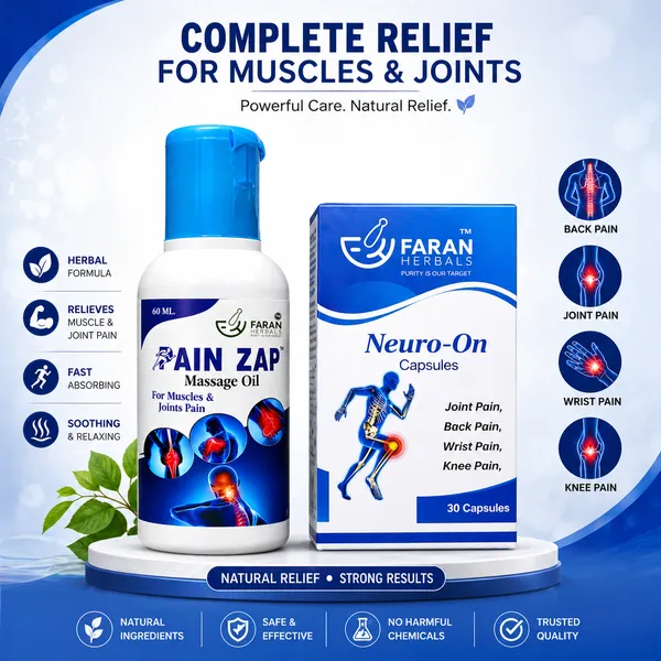 Faran_Herbals_Joint_&_Muscle_Care_Combo_|_Neuro-On_Capsules_(30)_+_Pain_Zap_Massage_Oil_(60_ml)_|_Ayurvedic_Support_for_Joint_Pain,_Muscle_Relief_&_Mobility